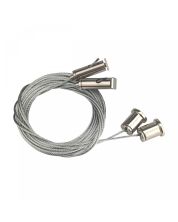 Universele ophangset met gegalvaniseerde staalkabel 1,5 m – 2 stuks – Zilver