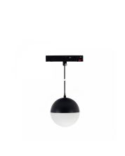 LED bolhanglamp voor rail 10W K2700 48V Ø90 mm Zwart