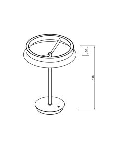 LED Tafellamp Ø33 cm | 24W | 2400 Lumen | CRI90 | CCT 2700K-4000K | Zwart