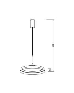 LED Hanglamp Ring Ø50 cm | 50W | 5500 Lumen | CRI90 | CCT 2700K-4000K | Wit