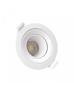 Inbouwspot GU10 – rond – wit – kantelbaar – IP20 – Ø86×34 mm – zonder lichtbron