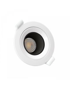 Inbouwspot GU10 – rond – zwart – kantelbaar – IP20 – Ø86×34 mm – zonder lichtbron