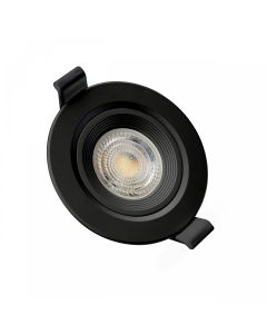 Inbouwspot GU10 – rond – zwart – kantelbaar – IP20 – Ø90×26 mm – zonder lichtbron