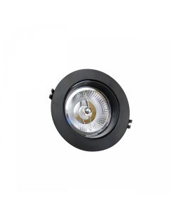 Opbouwspot AR111 GU10 – rond – zwart – IP20 – Ø165×41 mm – zonder lichtbron