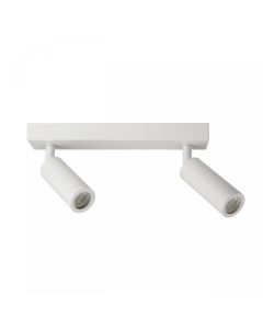 Opbouwspot MR11 2-voudig – wit – kantelbaar – IP20 – 260×54×160 mm – zonder lichtbron
