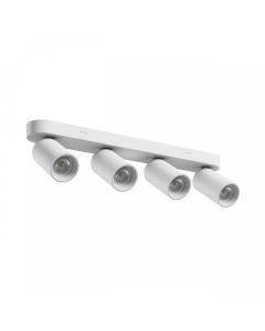 Opbouwspot GU10 4-voudig – wit – IP20 – 480×70×135 mm – zonder lichtbron