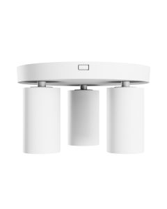 Opbouwspot GU10 3-voudig – rond – wit – IP20 – 220×134 mm – zonder lichtbron