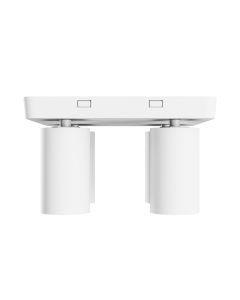 Opbouwspot GU10 4-voudig – vierkant – wit – IP20 – 220×220×134 mm – zonder lichtbron
