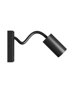 Wandlamp GU10 – flexibele arm – rond – zwart – met schakelaar – IP20 – 55×100×410 mm – zonder lichtbron