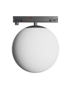 LED bolarmatuur voor smalle rail 7W K3000 48V Ø100 mm Zwart