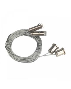 Universele ophangset met gegalvaniseerde staalkabel 1,5 m – 2 stuks – Zilver