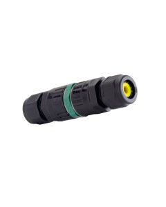 Waterdichte kabelverbinder IP68 – recht – voor kabel 3×0,5–2,5 mm² – zwart