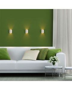 Wandlamp G9 – cilinder – wit/goud – IP20 – 101×81×100 mm – zonder lichtbron