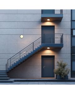 Plafondlamp E27 – rond – zwart – met bewegingssensor – IP65 IK08 – Ø300×90 mm – zonder lichtbron