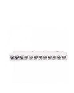 LED rasterarmatuur voor rail 12W K4000 48V 220 mm Wit
