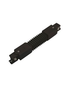 3-Fase Flexibele Railconnector Zwart