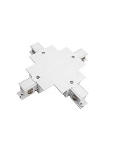 3-Fase Railconnector Kruis Wit