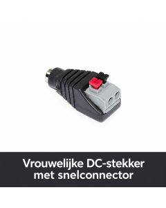 Vrouwelijke DC-stekker met snelconnector