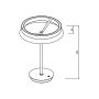 LED Tafellamp Ø33 cm | 24W | 2400 Lumen | CRI90 | CCT 2700K-4000K | Wit – foto 2