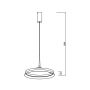 LED Hanglamp Ring Ø50 cm | 50W | 5500 Lumen | CRI90 | CCT 2700K-4000K | Zwart – foto 2