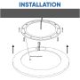 LED Opbouwpaneel Rond Ø60 cm | 40W | CCT Dimbaar | 3000K-6000K | CRI90 | Afstandsbediening – foto 3