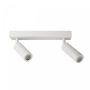 Opbouwspot MR11 2-voudig – wit – kantelbaar – IP20 – 260×54×160 mm – zonder lichtbron