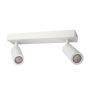 Opbouwspot MR11 2-voudig – wit – kantelbaar – IP20 – 260×54×160 mm – zonder lichtbron – foto 3