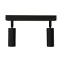 Opbouwspot MR11 2-voudig – zwart – kantelbaar – IP20 – 260×54×160 mm – zonder lichtbron – foto 2