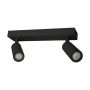 Opbouwspot MR11 2-voudig – zwart – kantelbaar – IP20 – 260×54×160 mm – zonder lichtbron – foto 3