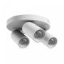 Opbouwspot GU10 3-voudig – rond – wit – IP20 – 220×134 mm – zonder lichtbron