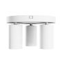 Opbouwspot GU10 3-voudig – rond – wit – IP20 – 220×134 mm – zonder lichtbron – foto 2