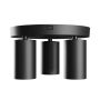 Opbouwspot GU10 3-voudig – rond – zwart – IP20 – 220×134 mm – zonder lichtbron – foto 3