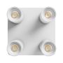 Opbouwspot GU10 4-voudig – vierkant – wit – IP20 – 220×220×134 mm – zonder lichtbron – foto 3