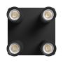 Opbouwspot GU10 4-voudig – vierkant – zwart – IP20 – 220×220×134 mm – zonder lichtbron – foto 4