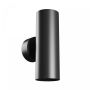 Wandlamp GU10 2-voudig – rond – zwart – IP20 – 55×160×90 mm – zonder lichtbron