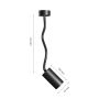 GU10-wandspot met flexibele arm 410 mm – IP20 – zwart – foto 6