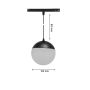 LED bolhanglamp voor rail 6W CCT 48V Ø100 mm dimbaar Zwart – foto 5