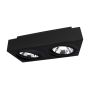 Opbouwspot AR111 GU10 2-voudig – rechthoekig – zwart – kantelbaar – IP20 – 293×145×85 mm – zonder lichtbron – foto 3