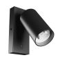 Wandlamp GU10 – rond – zwart – met schakelaar – IP20 – 55×100 mm – zonder lichtbron