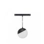 LED Hangende bolarmatuur voor 48V rail 5W K3000 Ø100 mm – Zwart
