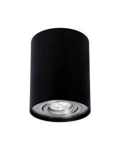 LED Spot GU10 Surface-Mounted Round Black IP20 94x125mm regulated eye